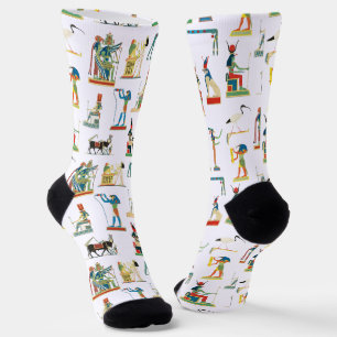 Ancient Egypt Vintage Egyptian Pattern Socks