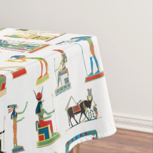 Ancient Egypt Vintage Egyptian Pattern  Tablecloth