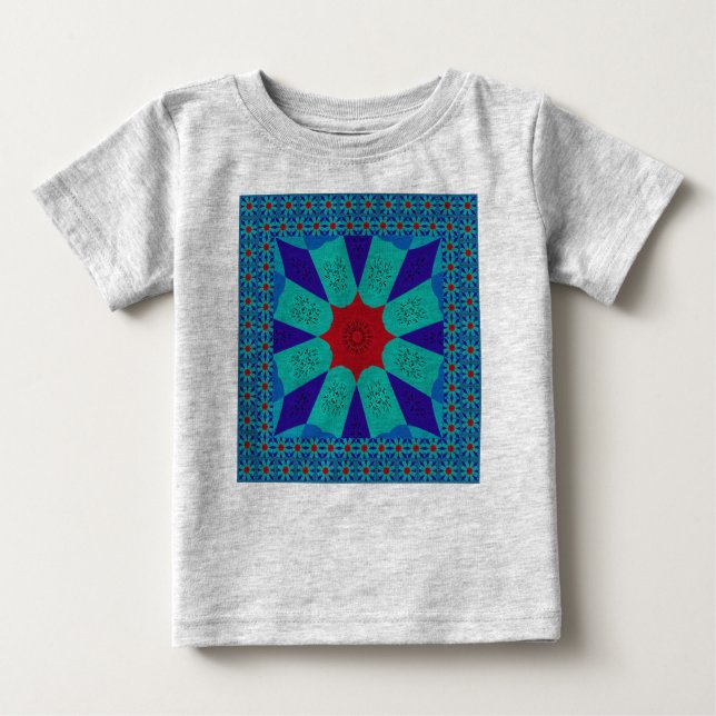 Ancient Egyptian Art: A Vibrant Mandala.  Baby T-Shirt (Front)