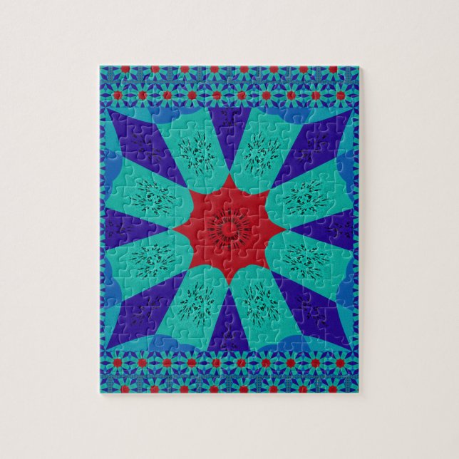 Ancient Egyptian Art: A Vibrant Mandala.  Jigsaw Puzzle (Vertical)