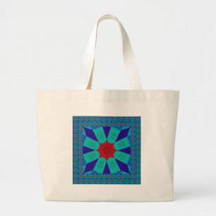 Ancient Egyptian Art: A Vibrant Mandala. Large Tote Bag