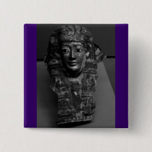 Ancient Egyptian Art B+W 15 Cm Square Badge