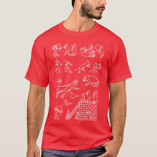 Ancient Egyptian Art Fragments of Satirical Papyru T-Shirt