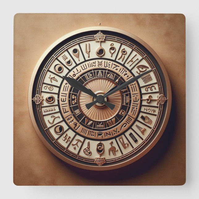 Ancient Egyptian Background 04 Square Wall Clock (Front)