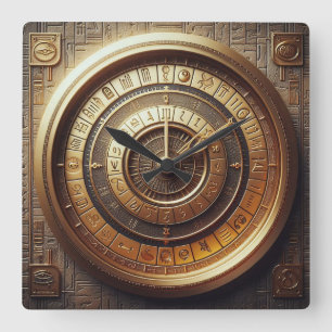 Ancient Egyptian Background Square Wall Clock
