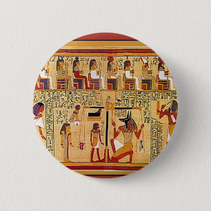 Ancient Egyptian Book of the Dead. 6 Cm Round Badge