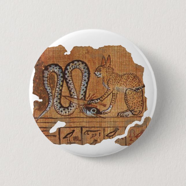 Ancient Egyptian Book of the Dead Ra &Apophis 6 Cm Round Badge (Front)