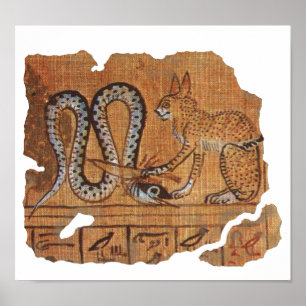 Ancient Egyptian Book of the Dead Ra &Apophis Poster