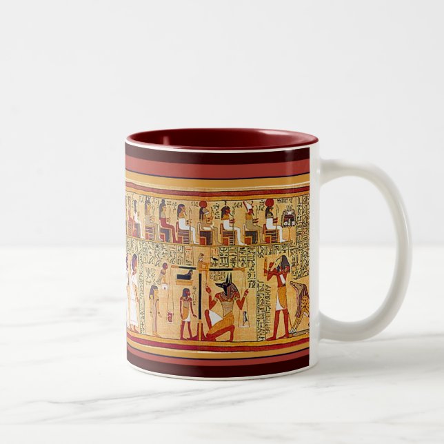 Ancient Egyptian Book of the Dead. Two-Tone Coffee Mug (Right)