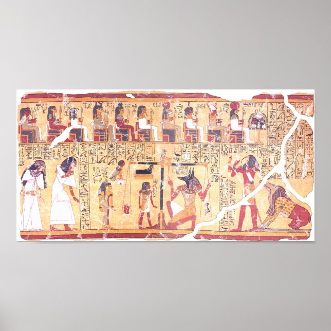 Ancient Egyptian Book of the Dead Weighing the Hea Poster (Front)