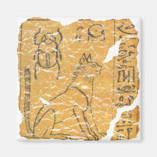 Ancient Egyptian cat and scarab Magnet