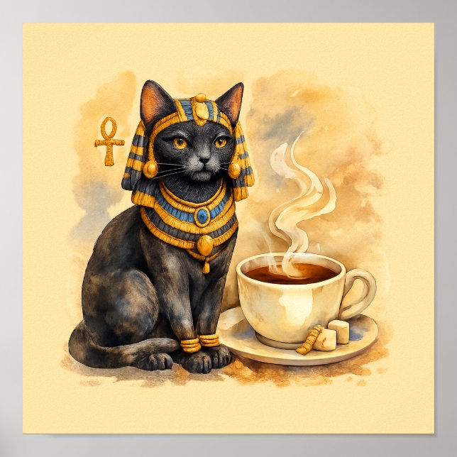 Ancient Egyptian Cat Bastet Mythology Poster (Front)