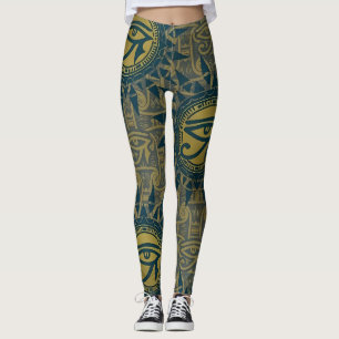 Ancient Egyptian Eye of Ra Sun Symbol Leggings
