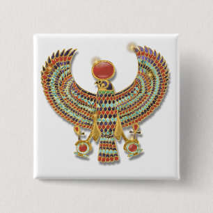 Ancient Egyptian Falcon pectoral 15 Cm Square Badge