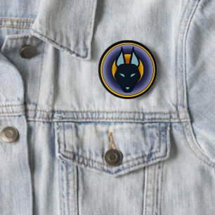 Ancient Egyptian God Anubis Logo Button