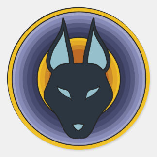 Ancient Egyptian God Anubis Logo Sticker