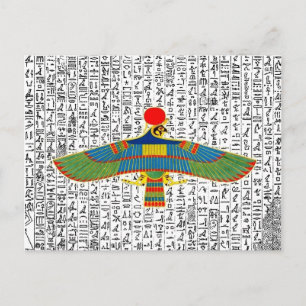 Ancient Egyptian God Horus Hawk Postcard