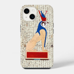 Ancient Egyptian God Horus Hieroglyphics Design iPhone 14 Case