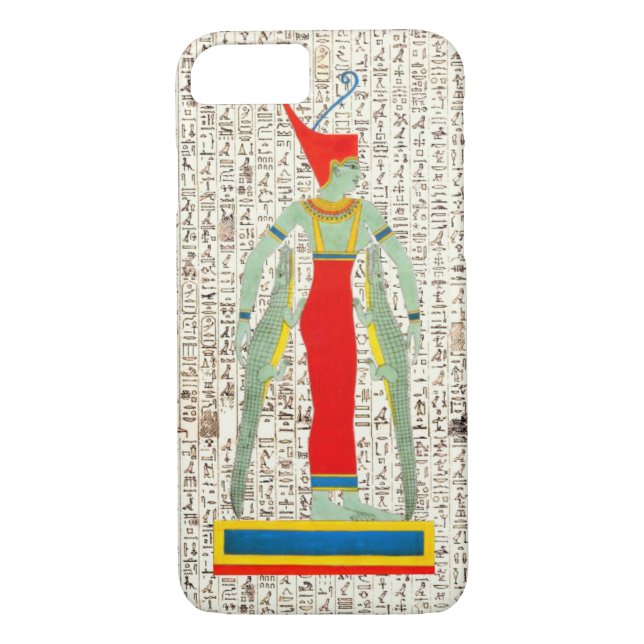 Ancient Egyptian God Sobek Hieroglyphics Design Ca Case-Mate iPhone Case (Back)