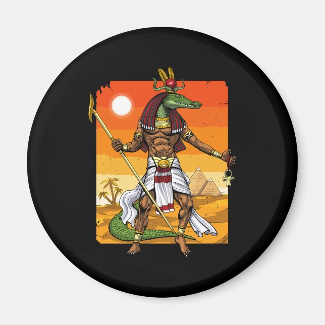 Ancient Egyptian God Sobek Magnet (Front)