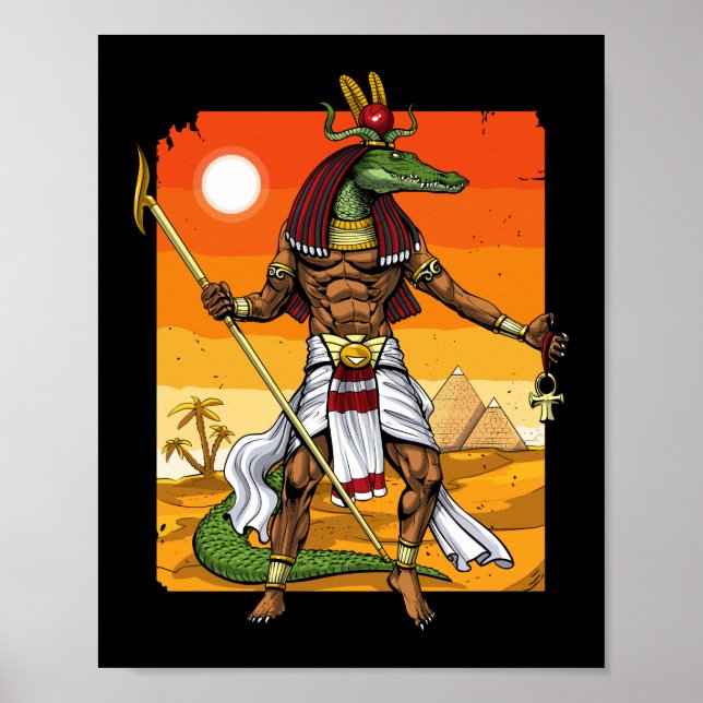 Ancient Egyptian God Sobek Poster (Front)