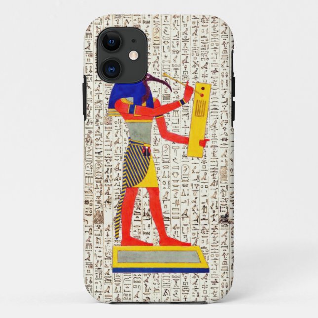 Ancient Egyptian God Thoth Hieroglyphics Design Case-Mate iPhone Case (Back)
