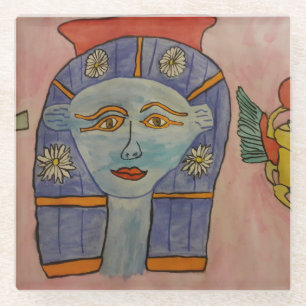 Ancient Egyptian Goddess Glass Coaster