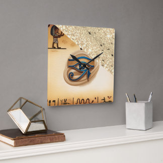 Ancient Egyptian Goddess Isis Winged Phone Case Square Wall Clock