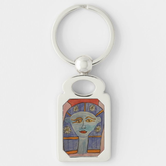 Ancient Egyptian Goddess Metal Key Ring (Front)
