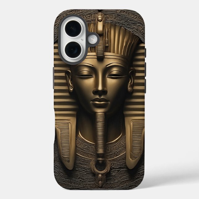 Ancient Egyptian Gold Pharaoh Mask iPhone Case (Back)