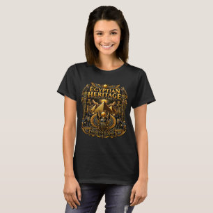 Ancient Egyptian Heritage Shirt, Golden Pyramids W T-Shirt