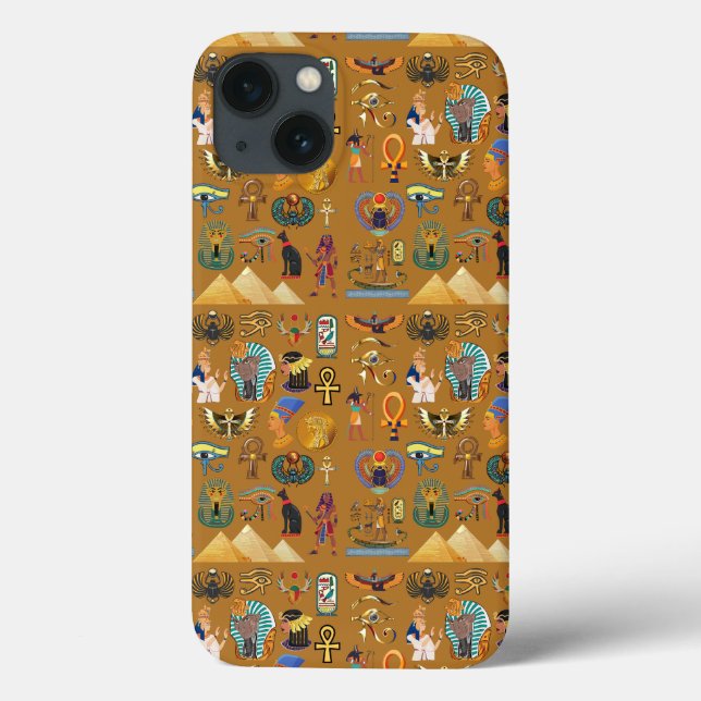 Ancient Egyptian Hieroglyphic -Pattern Hieroglyphi Case-Mate iPhone Case (Back)