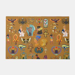 Ancient Egyptian Hieroglyphic -Pattern Hieroglyphi Doormat