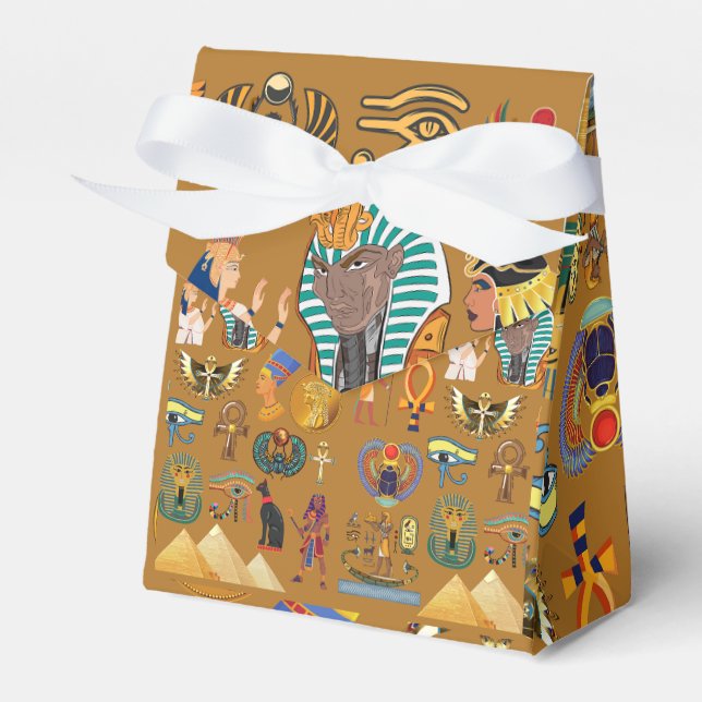 Ancient Egyptian Hieroglyphic -Pattern Hieroglyphi Favour Box (Front Side)
