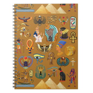 Ancient Egyptian Hieroglyphic -Pattern Hieroglyphi Notebook