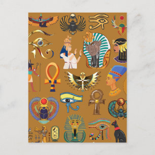 Ancient Egyptian Hieroglyphic -Pattern Hieroglyphi Postcard