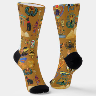Ancient Egyptian Hieroglyphic -Pattern Hieroglyphi Socks