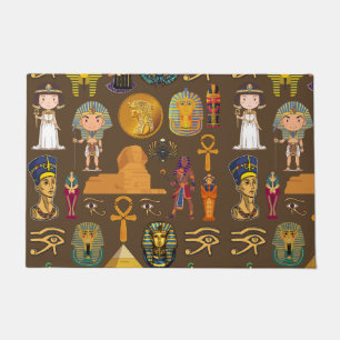 Ancient Egyptian Hieroglyphic -Pattern Symbol  Doormat