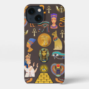 Ancient Egyptian Hieroglyphic Pattern Symbol     iPhone 13 Case