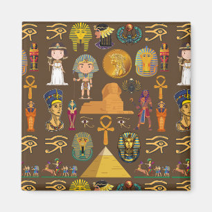 Ancient Egyptian Hieroglyphic -Pattern Symbol Magnet