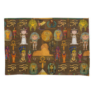 Ancient Egyptian Hieroglyphic -Pattern Symbol  Pillowcase