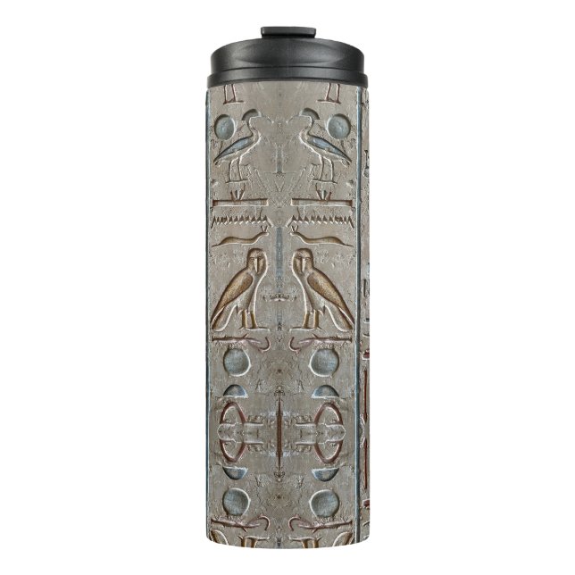Ancient Egyptian Hieroglyphic Symbol Pharaohs      Thermal Tumbler (Front)