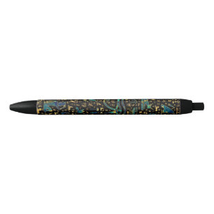 Ancient Egyptian hieroglyphics Marble and Gold Black Ink Pen