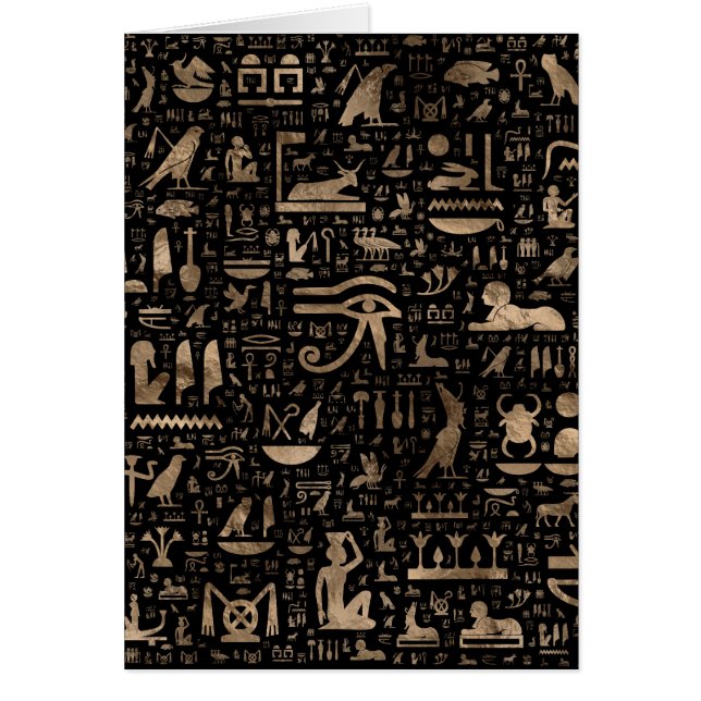 Ancient Egyptian hieroglyphs - Black and gold (Front)