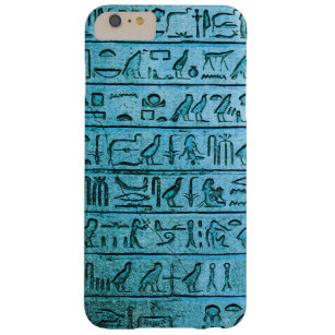 Ancient Egyptian Hieroglyphs Blue Barely There iPhone 6 Plus Case