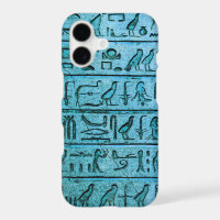 Ancient Egyptian Hieroglyphs Blue iPhone 7 Case