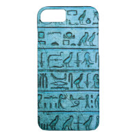 Ancient Egyptian Hieroglyphs Blue iPhone 7 Case