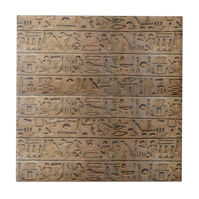 Ancient Egyptian Hieroglyphs Designer Gift Ceramic Tile (Front)