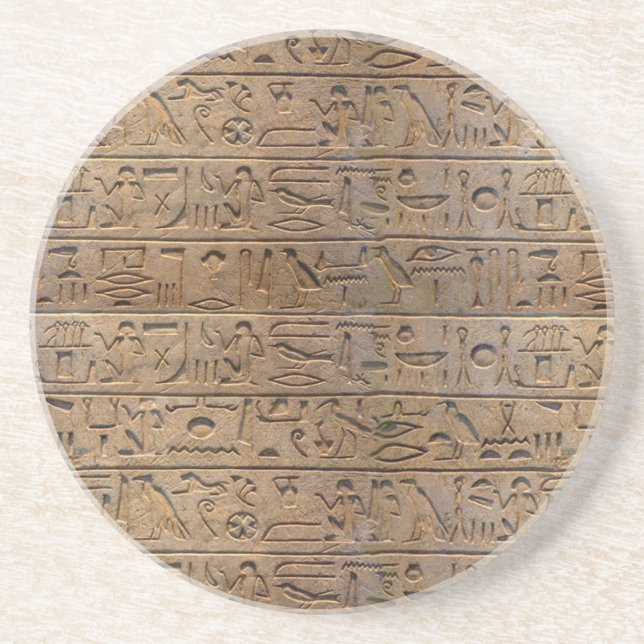 Ancient Egyptian Hieroglyphs Designer Gift Coaster (Front)