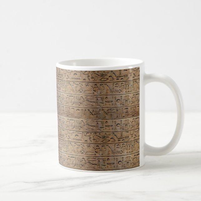 Ancient Egyptian Hieroglyphs Designer Gift Coffee Mug (Right)